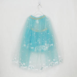 Capa de Princesa para Niñas, Capa Azul Cielo, Falda Tutú de <span class=keywords><strong>Cenicienta</strong></span> con Copos de Nieve, Conjunto de Capa y Falda para Navidad, Cumpleaños, Cosplay - Product Image 2