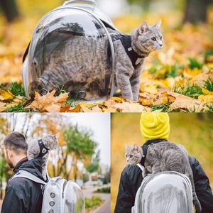 Breathable Lightweight Oxford & Nylon Large Capacity Portable Transparent Cat and Dog Travel <b>Carrier</b> <b>Pet</b> Backpack - Product Image 5