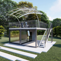 Usine nouveau design de luxe préfabriqué modulaire maison d'été jardin arrière-cour chambre mur de verre salon hôtel maison préfabriquée bureau