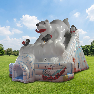 Toboggan gonflable pour enfants WINSUN sur le thème de l'ours polaire, en PVC, pour parc de trampolines et jardin - Product Image 1