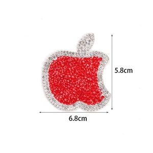 Transfert thermocollant <span class=keywords><strong>en</strong></span> strass motif pomme vert citron pour T-shirt, sweat à capuche, femmes, enfants, DIY, vente <span class=keywords><strong>en</strong></span> gros - Product Image 2