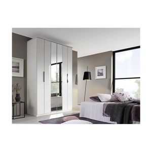 Armario de Dormitorio Moderno <span class=keywords><strong>y</strong></span> Sencillo <span class=keywords><strong>Prima</strong></span> con Puerta de Espejo, Acabado en Madera o Color Puro, Armario Combinado con LED para Dormitorio - Product Image 3
