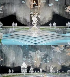 Decoración de salón de bodas Centros de mesa Escenario Inspiración Diseño Banquete Salón de bodas - Product Image 5