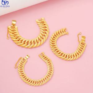 สร้อยข้อมือผู้ชายแบบเกลียวชุบทองคำแท้ 24k รุ่น JXX JSL-Z402-15N ความกว้าง 15 มม. ดีไซน์ Atmospheric ของขวัญเครื่องประดับ - Product Image 2