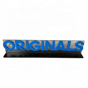 Custom Shop Publicidade Gift Desk Top Acrílico Marca Bloco Sinal com letras gravura