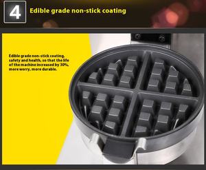 <span class=keywords><strong>Gaufrier</strong></span> électrique multifonctionnel en acier inoxydable Commercial Electric, neuf, pour usage domestique et professionnel, pour gaufres et crêpes rotatives - Product Image 4
