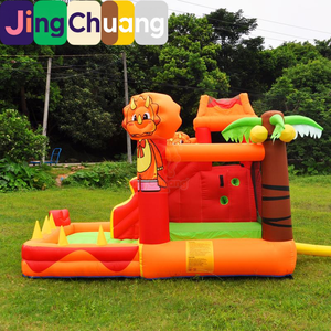 JingChuang Castillo Volcánico: Trampolín Infantil Pequeño, Muro de Escalada, Tobogán Interior, Cama Elástica, Castillo de Juegos Doméstico - Product Image 3
