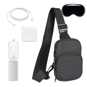 Universal für VR-Kabeladapter Akku-Tasche Crossbody Brieftasche Karte Slot Handy Schlinge Brust Schulter Holster-Tasche
