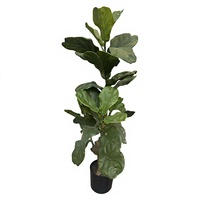 Plante Artificielle Ficus Lyrata Stylisée Tendance 2026, Imperméable et Durable en Plastique, Idéale pour Mariages