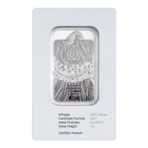 Anaconda vert Bar PET Coin Blister Card Natures Grip Suisse 1 Oz .9999 Fine Silver Coin Dalle Blister Packaging - Product Image 3
