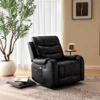 Canapé inclinable moderne extensible en cuir avec structure en bois pour salon, home cinéma et relaxation