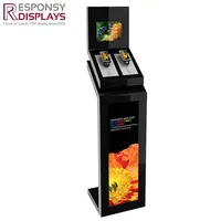 Présentoir de sol pour téléphones portables en acrylique et métal pour magasin d'électronique, exposition, salon professionnel, stand de vente au détail