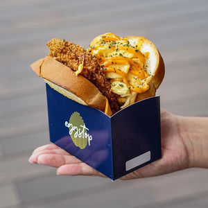 Caja de Papel Kraft Desechable Personalizada para Alimentos, para Llevar, para Sándwiches, Hamburguesas, Huevos, Tostadas y Pan - Product Image 2