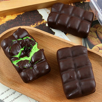 Jouet à presser en forme de chocolat BT, boule anti-stress en cire de chocolat croustillante, jouet sensoriel réaliste en forme de nourriture à presser pour adolescents et adultes, cadeaux