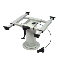 Pied de table CAPEXRV en aluminium à levage pneumatique avec cadre coulissant et plaque de base rotative pour bateau, remorque marine, caravane