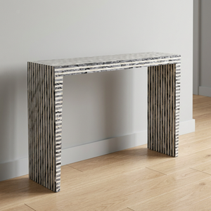 Mesa de Centro Moderna de Hueso BS INTERNATIONAL, Diseño a Rayas, Hecha a Mano, Ecológica, Duradera, Fácil de Limpiar, Garantía de 2 Años - Product Image 1