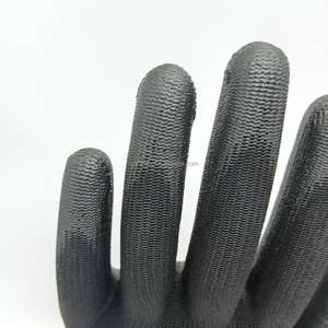 Guantes recubiertos de PU de poliéster superventas para protección de manos y brazos Muestras gratis para compradores calificados con descuentos a granel - Product Image 2