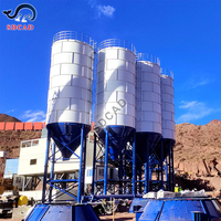 Capacidad de 100 toneladas Construcción de silo de cemento de acero inoxidable Estructura atornillada Sistema de descarga por gravedad Motor eléctrico completo