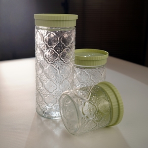 Frascos de vidrio sellados con clip de estilo alemán, tapa hermética, contenedores de fermentación cilíndricos ecológicos para almacenamiento de cocina a granel para - Product Image 1