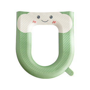 Eva Toilet Seat Cover Waterproof Washable All Seasons Green Beige Pink Blue Gray - Product Image 3