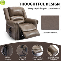 Fauteuil inclinable électrique multifonctionnel avec fonctions de massage et de chaleur lombaire, canapé inclinable électrique avec port de charge USB S075