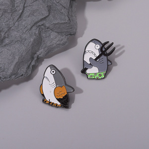Broche de Tubarão Engraçado em Estilo Cartoon, Presente para Crianças e Amigos, Joias de Moda - Product Image 4