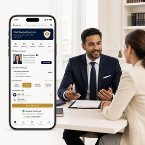 Servicio Legal Personalizado, Consulta de <span class=keywords><strong>Abogado</strong></span>, Desarrollo de Aplicaciones para IOS y Android con Directorio de Abogados y Reserva de Citas LionCreate - Product Image 1
