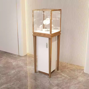 <span class=keywords><strong>Vitrine</strong></span> de présentation de bijoux <span class=keywords><strong>en</strong></span> bois <span class=keywords><strong>et</strong></span> <span class=keywords><strong>verre</strong></span> sur mesure avec logo, <span class=keywords><strong>vitrine</strong></span> de luxe avec rangement <span class=keywords><strong>et</strong></span> éclairage LED, présentoir haut de gamme pour boutique - Product Image 3