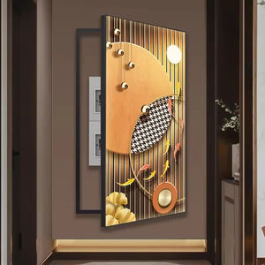 Home Wohnzimmer Wandbild Rahmen vertikale Seite offen Stromzähler Elektro kasten dekorative Malerei Free Punch Art Deco Stil - Product Image 1