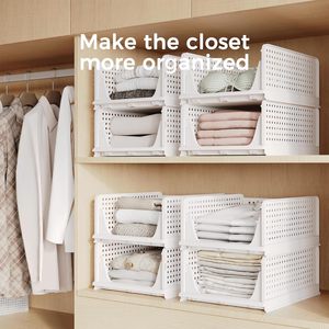 Contenitori di stoccaggio impilabili in materiale 4 pezzi per cassettiere contenitori per armadio cucina <span class=keywords><strong>bagno</strong></span> - Product Image 4
