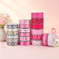 Ensemble de rubans personnalisés en gros-grain et satin pour emballage cadeau, décoration, puzzle, sensibilisation à l'autisme, sensibilisation au cancer du sein, pour nœuds DIY