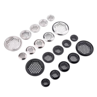 Grille d'aération ronde en acier inoxydable pour placard à chaussures, armoire, meuble, grille en maille respirante