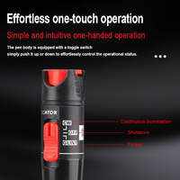 Stylo testeur de câble à fibre optique Callboost à lumière rouge 650nm, autonomie de 9+ heures, compatible avec les interfaces SC/FC/ST/LC