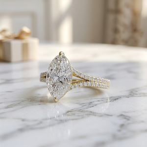 Anillo de Diamantes Clásico Atemporal Lucine, Corte Excelente, Anillo de Compromiso y Boda, Oro de 18K, Certificado - Product Image 1