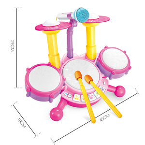 Bébé Montessori Instrument de musique enfant en bas âge Musical Battant <span class=keywords><strong>Tambourin</strong></span> Kit Éducatif Microphone Jazz Tambour Jouet Ensemble <span class=keywords><strong>pour</strong></span> Enfants - Product Image 4