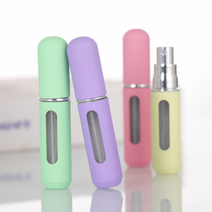 Atomizador Portátil Mini Recargable de Aluminio Metálico al por Mayor, 5ml, Mate, Rosa, Morado, Azul, Botella Pulverizadora - Product Image 1