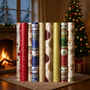 กระดาษห่อของขวัญคริสต์มาส 200x70 ซม. ลายหลากหลาย สำหรับห่อของขวัญวันหยุด - Product Image 3