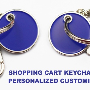 พวงกุญแจเหรียญรถเข็นช็อปปิ้ง พวงกุญแจโทเค็น ซูเปอร์มาร์เก็ต โรงงานผลิตตามสั่ง พวงกุญแจเหรียญรถเข็นโลหะ - Product Image 6