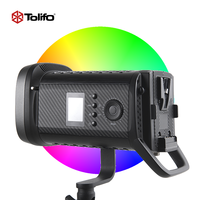 TOLIFO-Équipement d'éclairage pour studio de photographie, SK-200DRGB 200W COB LED, lumière vidéo RVB, support V-mount, batterie, contrôle par application