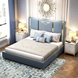 Letti Moderni Imbottiti King <span class=keywords><strong>Size</strong></span>, Set di Mobili per Camera da Letto, Letto Morbido <span class=keywords><strong>Queen</strong></span> <span class=keywords><strong>Size</strong></span>, Struttura in Legno King <span class=keywords><strong>Size</strong></span>, Letto King <span class=keywords><strong>Size</strong></span> Direttamente dalla Fabbrica - Product Image 4