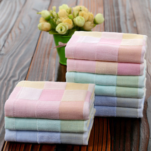 Toallita de algodón a cuadros para bebé, 27x50 cm, toalla de secado rápido y agradable para la piel, para uso como regalo para niños - Product Image 2