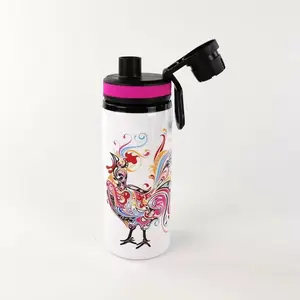 Aluminum 20oz 600ml white sublimation blank sports top lids water bottle sublimation thermos water bottle for sale