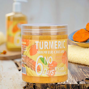 Gommage au sel de curcuma de marque privée 350g Bain corporel exfoliant qui éclaircit et soigne la peau - Product Image 1