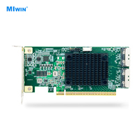 Carte adaptateur GPU OEM PCIe 5.0, carte de commutation/retimer PCIe 5.0 X16 vers 2 MCIO 8I, carte Redriver PCIe 5.0 MCIO X8 intégrée pour serveurs