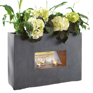 Fiberglass planter box garden flower pots cement pots