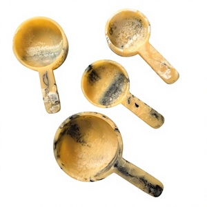 High Quality Handmade Marbled Resin Measuring Cups Set Stylish Baking Scoops <b>Coffee</b> Flour Sugar Kitchen Tools - Product Image 1