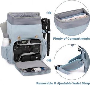 Sac à dos pour appareil photo avec compartiment pour ordinateur portable de 4 pouces, nouvelle conception d'usine BSCI, grande capacité, étui personnalisé pour les photographes en voyage - Product Image 2