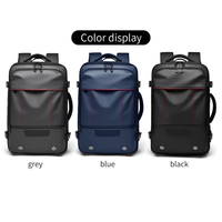 Sac à dos pour ordinateur portable de grande capacité, imperméable, avec logo personnalisé, 180 °   Sac à dos pour homme extensible à grande ouverture pour les voyages d'affaires