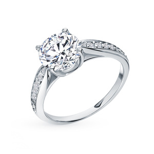 Anillos de Compromiso de Plata 925 con Circonita Cúbica de Corte Radiante <span class=keywords><strong>y</strong></span> Baño de Rodio para Mujer, Diseño de Eternidad, Promesa de Amor, para Uso Diario - Product Image 5
