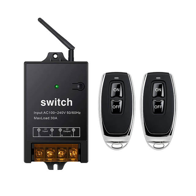 RF 433Hz AC 220V 30A Remote Wireless Control Switch for Equipment Control in Farms and Livestock Farms